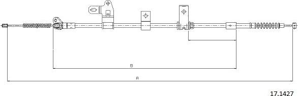 Cabor 17.1427 - Тросик, cтояночный тормоз autosila-amz.com