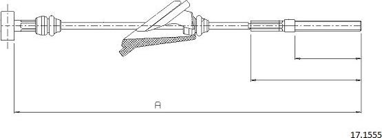 Cabor 17.1555 - Тросик, cтояночный тормоз autosila-amz.com