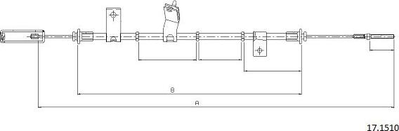 Cabor 17.1510 - Тросик, cтояночный тормоз autosila-amz.com