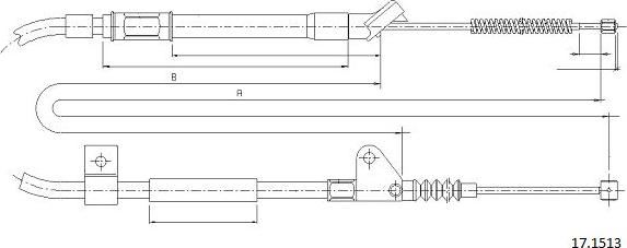 Cabor 17.1513 - Тросик, cтояночный тормоз autosila-amz.com