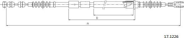 Cabor 17.1226 - Тросик, cтояночный тормоз autosila-amz.com