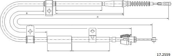 Cabor 17.2559 - Тросик, cтояночный тормоз autosila-amz.com