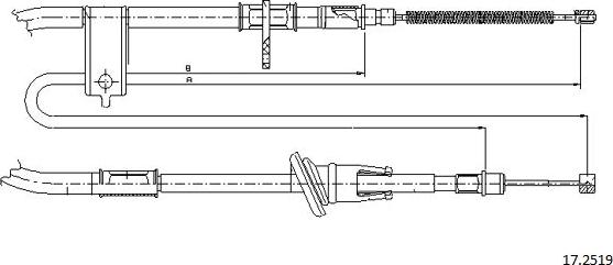 Cabor 17.2519 - Тросик, cтояночный тормоз autosila-amz.com