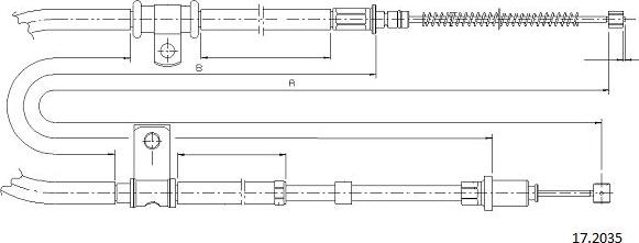 Cabor 17.2035 - Тросик, cтояночный тормоз autosila-amz.com
