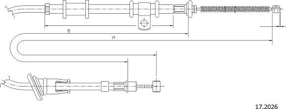 Cabor 17.2026 - Тросик, cтояночный тормоз autosila-amz.com