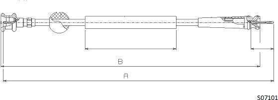 Cabor S07101 - Тросик спидометра autosila-amz.com