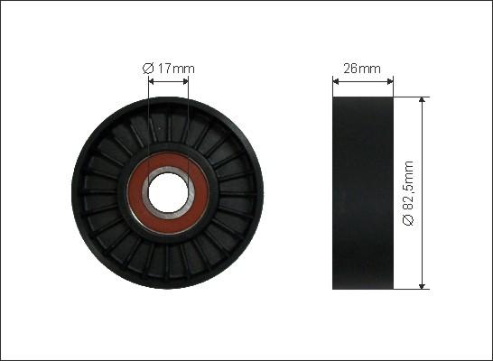 Caffaro 96-00 - Ролик, поликлиновый ремень autosila-amz.com