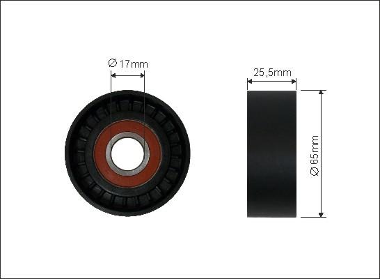 Caffaro 434-00 - Ролик, поликлиновый ремень autosila-amz.com