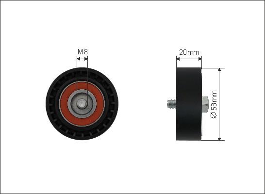 Caffaro 435-00 - Ролик, поликлиновый ремень autosila-amz.com