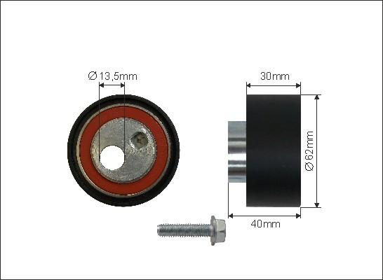 Caffaro 431-140 - Натяжной ролик, зубчатый ремень ГРМ autosila-amz.com