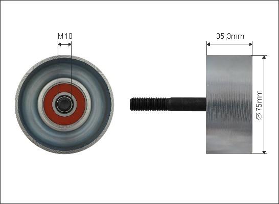 Caffaro 500464 - Ролик, поликлиновый ремень autosila-amz.com