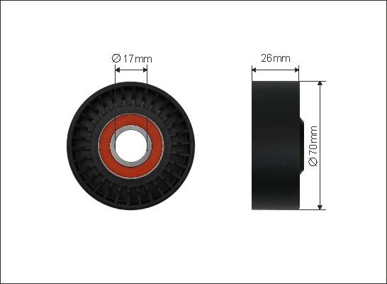 Caffaro 500437 - Ролик, поликлиновый ремень autosila-amz.com