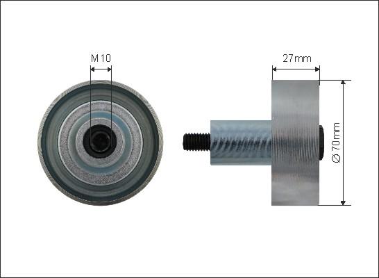 Caffaro 500479 - Ролик, поликлиновый ремень autosila-amz.com