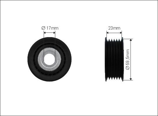 Caffaro 500561 - Ролик, поликлиновый ремень autosila-amz.com