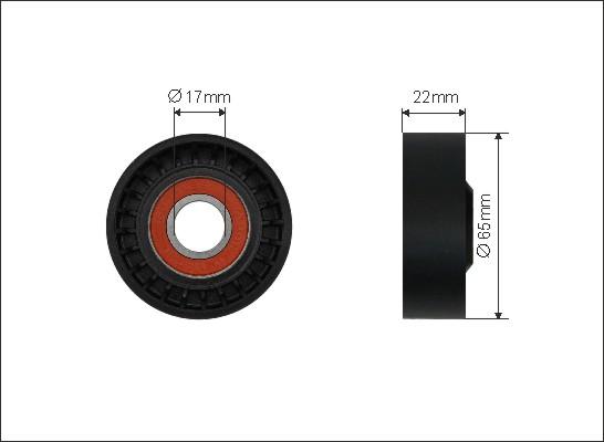 Caffaro 500504 - Ролик, поликлиновый ремень autosila-amz.com