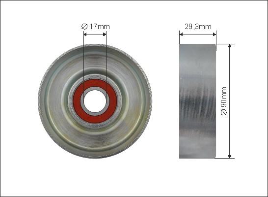 Caffaro 500500 - Ролик, поликлиновый ремень autosila-amz.com