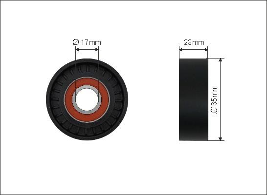 Caffaro 500517 - Ролик натяжителя autosila-amz.com