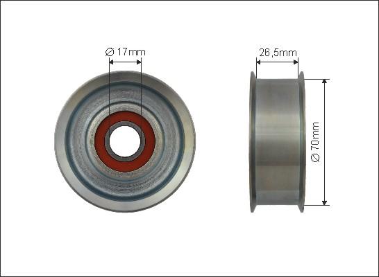 Caffaro 500536 - Ролик, поликлиновый ремень autosila-amz.com