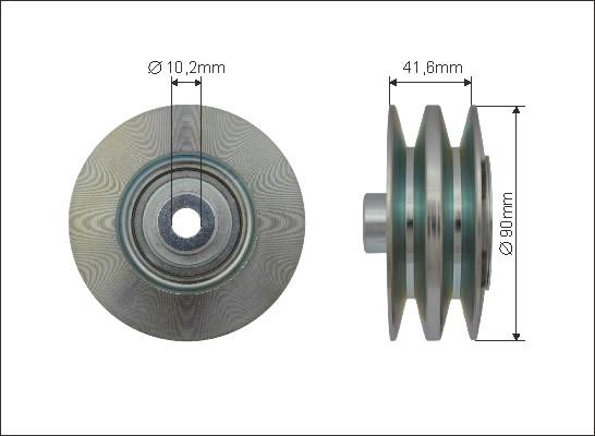 Caffaro 500607 - Ролик, поликлиновый ремень autosila-amz.com