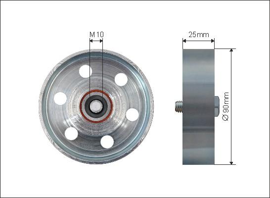 Caffaro 500048 - Ролик, поликлиновый ремень autosila-amz.com