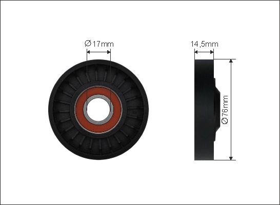 Caffaro 500068 - Ролик натяж-ля ремня autosila-amz.com