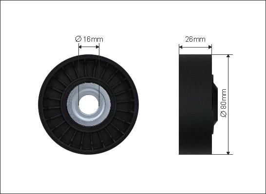 Caffaro 500180 - Ролик, поликлиновый ремень autosila-amz.com