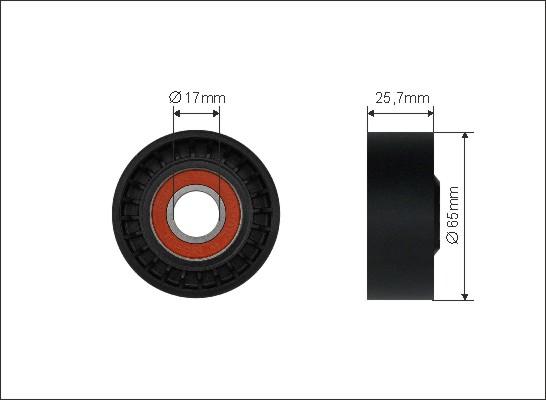 Caffaro 500359 - Ролик, поликлиновый ремень autosila-amz.com