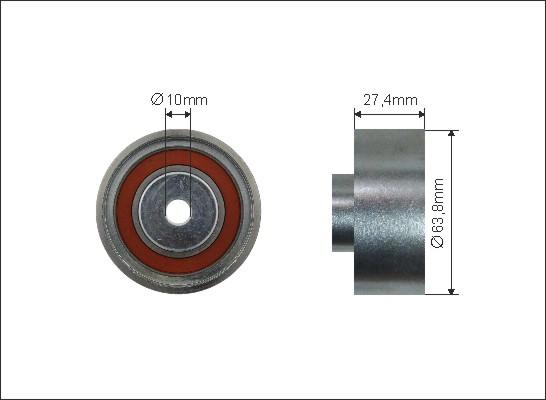 Caffaro 500243 - Ролик, поликлиновый ремень autosila-amz.com