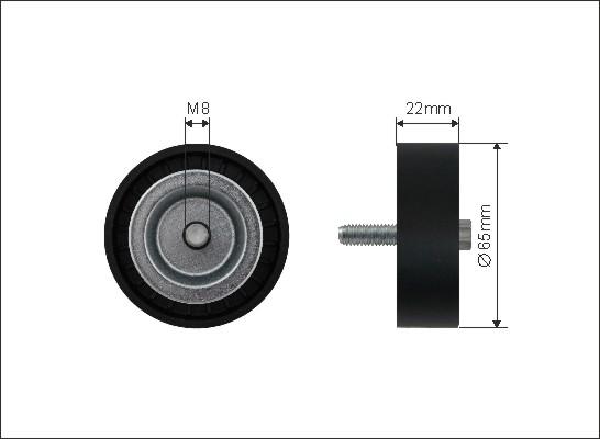 Caffaro 500268 - Ролик, поликлиновый ремень autosila-amz.com