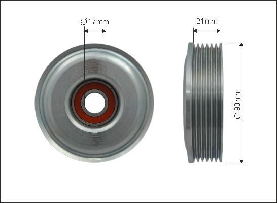 Caffaro 500237 - Ролик, поликлиновый ремень autosila-amz.com