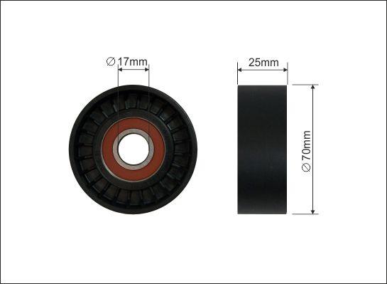 Caffaro 500233 - Ролик без натяж-ля autosila-amz.com