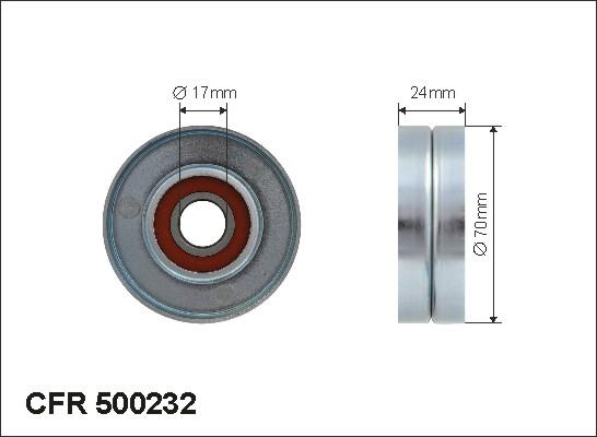 Caffaro 500232 - Ролик, поликлиновый ремень autosila-amz.com