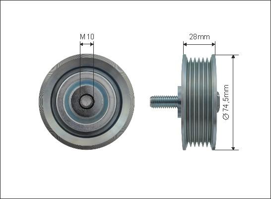 Caffaro 500224 - Ролик, поликлиновый ремень autosila-amz.com