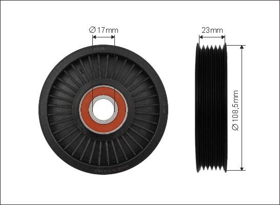 Caffaro 500276 - Ролик, поликлиновый ремень autosila-amz.com