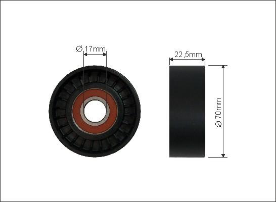 Caffaro 259-00 - Ролик, поликлиновый ремень autosila-amz.com