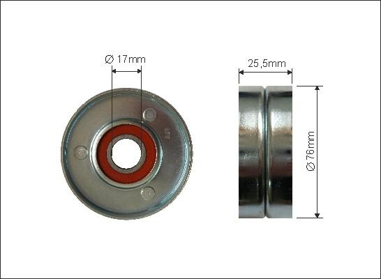 Caffaro 469-00 - Ролик, поликлиновый ремень autosila-amz.com