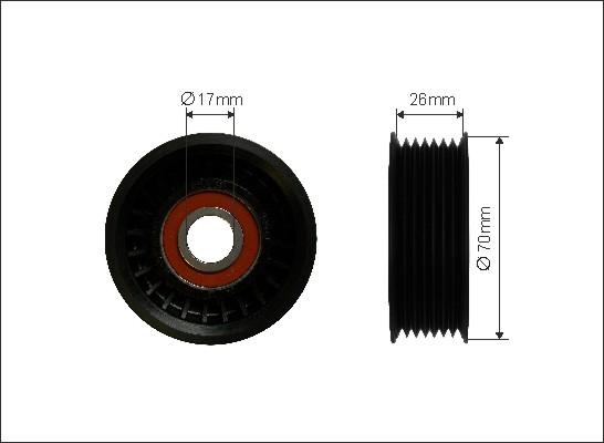 Caffaro 108-00 - Ролик, поликлиновый ремень autosila-amz.com