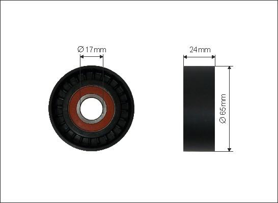 Caffaro 500 203 - Ролик, поликлиновый ремень autosila-amz.com