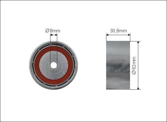 Caffaro 352-120 - Натяжной ролик, зубчатый ремень ГРМ autosila-amz.com