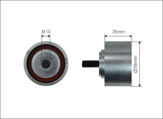 Caffaro 245-111 - Направляющий ролик, зубчатый ремень ГРМ autosila-amz.com