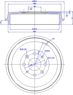 CAR 433.210 - Тормозной барабан autosila-amz.com