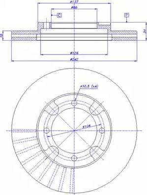 CAR 142.945 - Тормозной диск autosila-amz.com