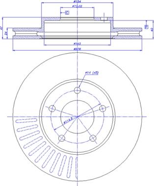 CAR 142.048 - Тормозной диск autosila-amz.com