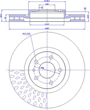 CAR 142.003 - Тормозной диск autosila-amz.com