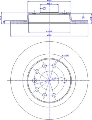 CAR 142.034 - Тормозной диск autosila-amz.com