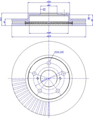 CAR 142.1416 - Тормозной диск autosila-amz.com