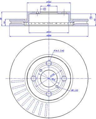 CAR 142.1438 - Тормозной диск autosila-amz.com