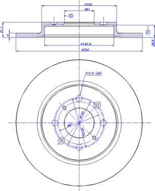 CAR 142.1541 - Тормозной диск autosila-amz.com