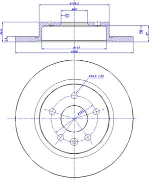 CAR 142.1557 - Тормозной диск autosila-amz.com