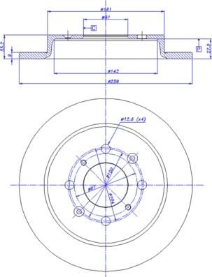 CAR 142.1566 - Тормозной диск autosila-amz.com